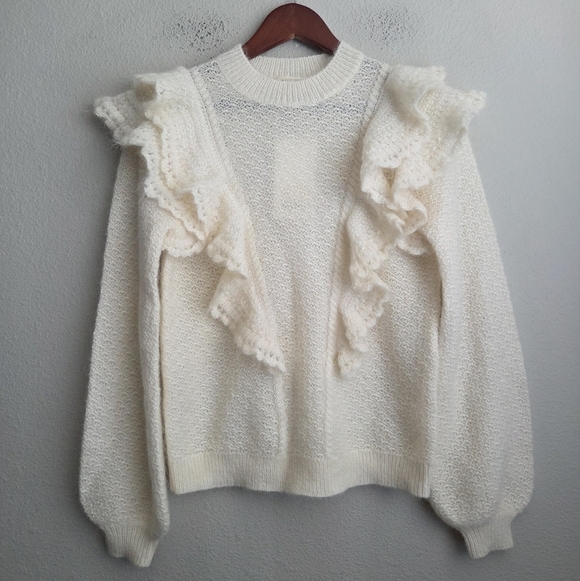 Sezane Elsa Jumper in Ecru size S NWT - Picture 6 of 11